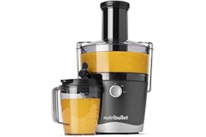 nutribullet 800W Centrifugal Juicer - 8 Piece Set - 1.5L Pulp Basin & 800ml Juicer Pitcher - Two Speeds, Wide 3" Chute, No-Drip Spout & Dishwasher Safe - Juice Tough Fruits and Vegetables With Ease