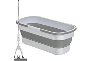 HAILERIO Panier/Seau Pratique Rectangulaire Pliable | Seau Pliable | Seau De Camping | Seau De Vadrouille De Nettoyage en Forme De Rectangle | Seau Multi-Usage Portable pour Le Nettoyage De La Maison