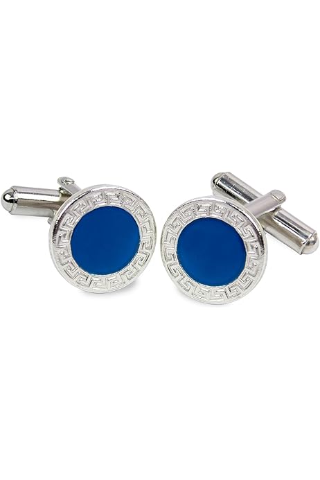 Green Pink Plaid Men's Cufflinks & Shirt Stud Set - 1.7cm Round Classic Jewelry Accessories