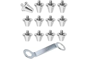 WAVATA Tacchetti da calcio - 12 pezzi di tacchetti per scarpe da calcio, tacchetti in alluminio compatibili con Nike, tacchetti di ricambio in metallo,tacchetti da calcio per l'allenamento con i tacchetti