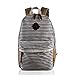 Produktbild Unisex-Vintage Casual Daypack Fashion Pack Leinwand Leder Travel Wandern Rucksäcke Campus Schule College Schultasche Rucksack Gym Umhängetasche Tragbare Tablet PC, Fall DSLR Kamera Tasche Geschenk für Teenage Mädchen/Jungen - grau