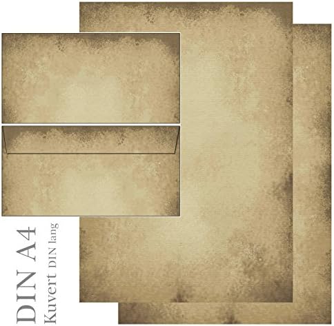 Design Old Paper - 25 Sheets Writing Paper incl. 25 Pieces envelopes 5605+6605