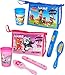 Produktbild 4 tlg. Reiseset & Kosmetiktasche _ " Paw Patrol - Hunde - rosa / pink " - incl. Name - Zahnbürstendose & Haarbürste & Zahnputzbecher - Hund Marshall / Chase / Rubble - Ryder - Kinder & Baby / Hund - Haustiere - Boxer / Rettungshunde - Haustier - Kinderzahnbürste & Babyzahnbürste - Mädchen & Jungen - zum Hinstellen / Aufstellen - Zahnputzset - Reise / Kulturtasche - Kosmetikset - Kulturbeutel - Zahnbürste