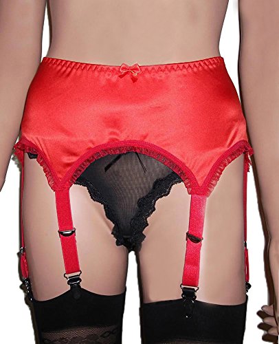 Satin-6-Strap-Suspender-Belts-in-White-Red-or-Black-sizes-M-L-XL-or-XXL