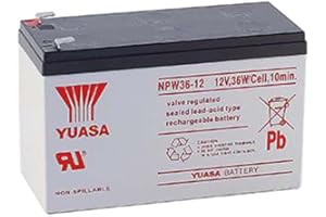 Ups Batteria 12V-7Ah yuasa npw36-12, batteria allarme 12v 7.2ah per allarmi ricaricabile, Batteria al piombo per gruppo di continuità Sigillata Ipertek®