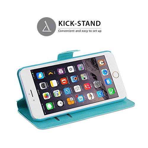 iPhone 6 Flip Case, iPhone 6s Flip Case, TheBlingZÂ® PU Leather Slim Flip Wallet Case Cover for iPhone 6 6s - Blue