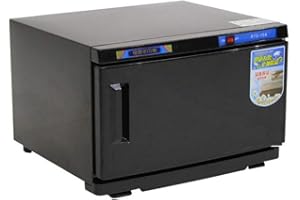 CIAER New 16L/32L Chaud Chauffe Serviettes Cabinet Serviette Stérilisateur Stérilisation Haute Température Faciale Spa Beauté Salon Hôtel Accueil Coiffeur Boutique Noir, Black, 16L