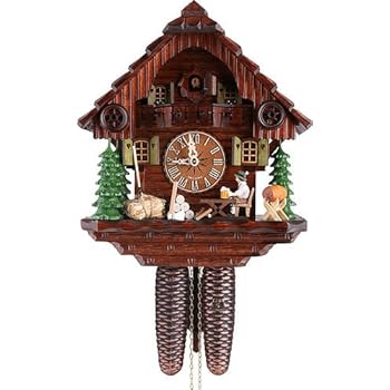 Coucou le chalet et l'enfant. Réf.4775QMT - Coucou horloge à quartz de la Forêt Noire - Coucous