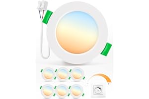 ‎BOJIM BOJIM LED Einbaustrahler 230V für Bad, LED Spots Dimmbar 55mm - 68mm Lochmaß, Einbauleuchten 4W, IP44 Wasserdicht, Warmweiß Neutralweiß Kaltweiß, Deckenspots für Küche Wohnzimmer, 6er Set