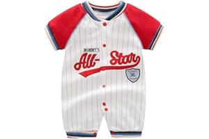 MINIZONE Kombinezon dziecięcy letni chłopięcy kombinezon z krótkim rękawem body dla noworodka bawełna strój 3-12 miesięcy