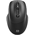Portronics Toad 7 Wireless Mouse, Bluetooth 5.3V & 2.4 GHz Wireless, Adjust Sensitivity Upto 3200 DPI, Rechargeable Built in Battery(Black)