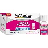 Multicentrum Energy &amp; Vitality 50+, Liquid Supplement, 30 Bottles | Liquid Food Supplement, High Vitamin B12, Zinc and Niacin