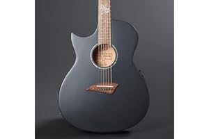 Lindo B-STOCK Left Handed Slim ORG-SL Infinity Black Electro Acoustic Guitar with integrated LCD Tuner/Preamp (Minor Cosmetic Imperfections)
