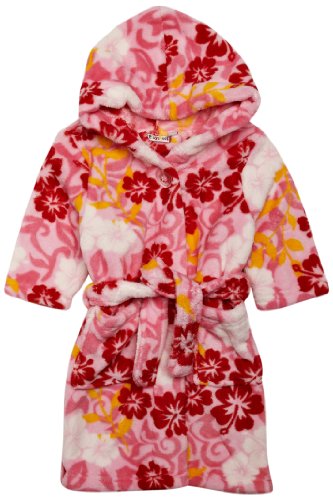 Playshoes Flowers Fleece Hooded Bathrobe Baby Girl's Loungewear Original 1 Year