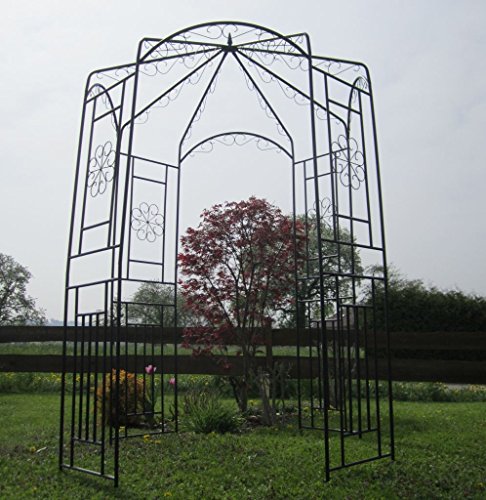 Eleganter XXL Rosenbogen Pergola Rosenbogen Rankhilfe Mod.5001B aus Metall schwarz von AS-S - 5