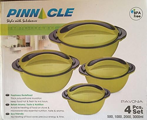 CASSEROLE DISH HOT POT INSULATED VARIOUS COLOURS VARIOUS SIZES (GREEN, 500 1000 2000 3000ml)