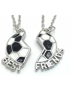 Best Friends 2Stück Fußball-Anhänger an Kette