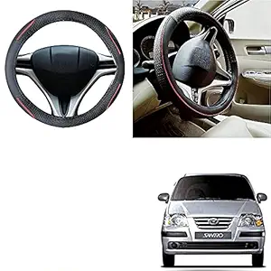 Auto Pearl - Ring Type Car Steering Wheel Cover Universal Genuine PU Non-Slip Natural Rubber Well Padded Grip Breathable Leatherite for - Santro Xing (Diamond Plus)