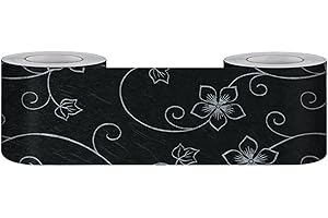 GUEST RUYUNLAI Wallpaper Border,Peel and Stick Black Cherry Blossoms 15cm X 500cm