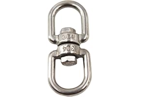 SEERAPHEE M12 Porte-clés pivotant à anneau pivotant en acier inoxydable 304 (1 Pack)