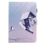 BONROY Samsung Galaxy Tab A 8.0 2015 T350 T355 Magnetic Cover, Pattern Thin Slim PU Leather Stand Credit Card Slots Holder Tablet Cases - Bird house