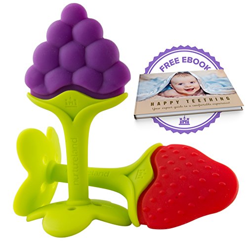 Luxury Teething Toys for the Best Baby Teether Massage by Nurtureland. Soothe Molar Teeth with Advanced Soft Natural BPA Free Tree Teethers Gift Set. Make Your Happy Baby Smile Now!