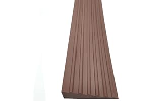 ZZLQIAN PVC Rubber Solid Non-Slip Ramp Threshold Reducer-Wheelchair Threshold Transition Strip-Butt Up Threshold-Moldings Trim-for Doorways Floor Tile Edge Wheelchair Scooter 3pack(32×7.5×1.5cm)Brown
