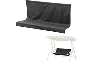 Pomrone Toile de Balancelle de Jardin en Tissu 600D Oxford Imperméable, 148 x 100cm Toit de Rechange pour Balançoire Extérieur, Housse de Rechange Anti-UV/Pluie pour Jardin Terrasse