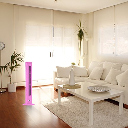 ANSIO® 30“ Oszillierend Turmventilator / Ventilator mit Fernbedienung / 3 Unterschiedliche Programme / 12 Monate Garantie / Lange 1.8m Kabel / GS, RoHS, REACH & CE bescheinigt. Rosa ( Batterien nicht im Lieferumfang enthalten ) - 3