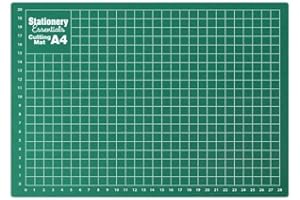 MONAL A1 A2 A3 A4 A5 Size Cutting Mat Non-Slip Cutting Board with Surface for Arts & Crafts Easy Guided Line Knife Cuts for Paper, Card, Fabric, Plastic for Professional Cutting Green (A4)