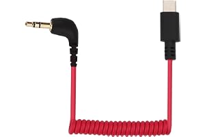 USB C till 3,5mm TRS Mikrofonadapter Mikrofonkabel, för Rode Wireless GO 2 / ME/Pro Hollyland Lark M1 / M2 / MAX / 150 / M1 / MAX Duo Ljudutgångskabel DAC Spiralkabel för Android