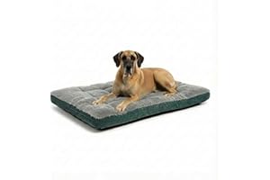 MH Home Dog Bed With Removeable Washable Cover, Pet Cat Beds Cushion Mattress, Soft Warm Dog Mat Pad For Dogs (Extra Large 80 x 120 cm, Fur Heaven)