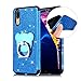 Price comparison product image Cestor Glitter Case for Huawei P20 Pro,Luxury Bling Diamond Sparkle Flash Powder Back Cover Shockproof Flexible Soft TPU Case with Cute Bear Ring Holder Kickstand for Huawei P20 Pro,Blue
