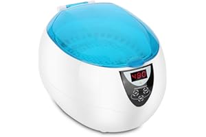 FILFEEL Limpiador ultrasónico, herramienta de limpieza profesional de limpiador ultrasónico de 750 ml para herramientas de uñas Manicura Gafas/Anillos/Monedas Aprobado por la FDA