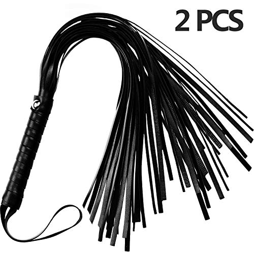 2 Pièces de Fouets d'Équitation Courts Fouets en Faux Cuir Fouets de Costume d'halloween pour Accessoire de Costume de Cosplay