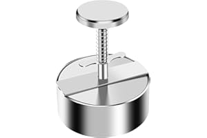 Mallez Prensa ajustable para hamburguesas, 4.5 pulgadas, acero inoxidable 304 de grado alimenticio, prensa de hamburguesas rellenas antiadherente para asar barbacoa