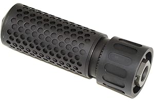 AIRSOFT SHOOTER SHOP Airsoft 5KU 125mm KAC Style QDC/CQB Airsoft Suppressor Extend Barrel Tube with -14mm CCW Flashider Black