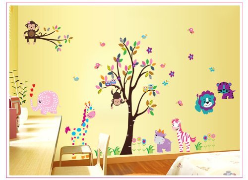 De alta calidad de búho & árbol adhesivo decorativo para pared/diseño de búhos árbol adhesivo decorativo para pared 1,80 M x 1,80 M