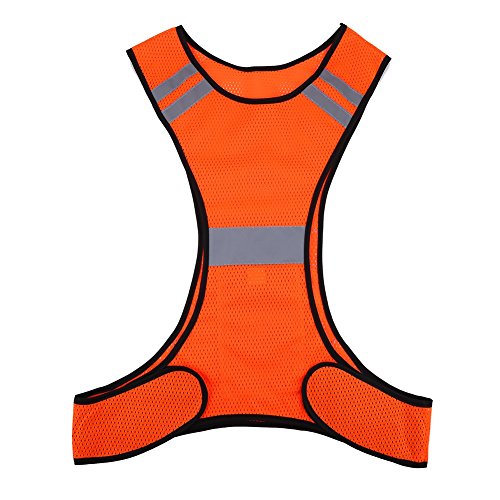 Jadeshay Gilet réfléchissant - Gilet réfléchissant avec Gilet de sécurité Haute visibilité pour la Course Nocturne et Le Jogging à vélo