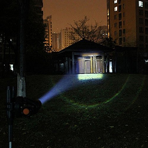 Moobom Taschenlampe, 2000 Lumen, 5 Modi, mit Zoom, 878-T6 LED-Taschenlampe, verstellbarer Fokus (18650/26650/AAA-Batterien) (Taschenlampe) - 6