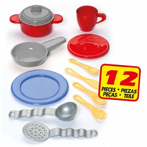 Molto Kids Toy Kitchen Cooker Utensils Role Playset Red For Kids Children
