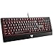 Produktbild VicTsing Mechanische Gaming Tastatur QWERTZ, Rot Schalter, rote LED-Hintergrundbeleuchtung, Anti-Ghosting Keyboard mit Handballenauflage, Multimedia-Steuerung, Staub und Spritzwassergeschützt, Schwarz