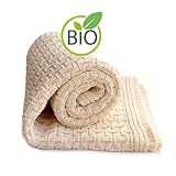 SonnenStrick 3009002 Babydecke / Kuscheldecke / Strickdecke aus 100 % Bio Baumwolle kba Made in Germany, 100 x 90 cm - 3