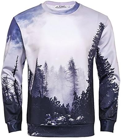 HUKCTE Sweatshirt Personalized Neutral Space Cotton Sweater Wind Space Cotton colorful Cat Head Printing Sweater Jacket Men and Women Lovers, L70016, XL