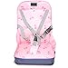 SelfTek Portable Folding 5 Point Baby Dining Chair Harness Travel Booster Pink