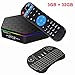 Produktbild EMSMIL Smart TV BOX Android 7.1 Octa Core Amlogic S912 T95Z Plus 3GB DDR3 RAM 32GB Flash Streaming Media Player Unterstützt 2.4G 5G Dual WIFI Bluetooth 4.0 LAN HDMI 4K 3D mit Kabellos Tastatur