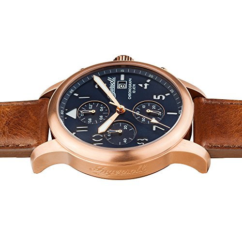 Ingersoll Herren Analog Quarz Uhr mit Leder Armband I01502