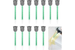 skytowards 12 PCS Boquilla Mezcladora Estática Boquillas de Mezcla de Epoxi Relación 1:1 y 2:1 Boquilla para Adhesivo Tubo de Mezcla de Pegamento AB para Cartucho de Pegamento AB (F6-16 de 50 ml)