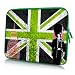 Produktbild PEDEA Design Schutzhülle Notebook Tasche bis 13,3 Zoll (33,7cm), Green Union Jack