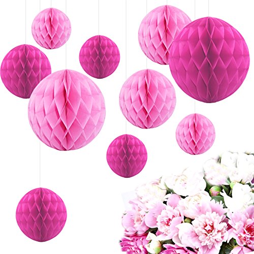 Feelshion Pompoms hängendes Gewebe Papier, Pom Pom Papierblumen, Partei Dekoration Kugeln für Geburtstags-Jungen-Babyparty/Hochzeit/Baby Shower